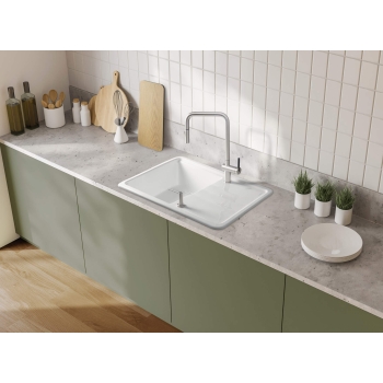 Zlewozmywak ceramiczny 1-komorowy z ociekaczem