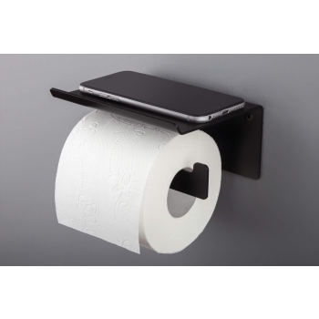 Uchwyt na papier toaletowy ścienny - z półką