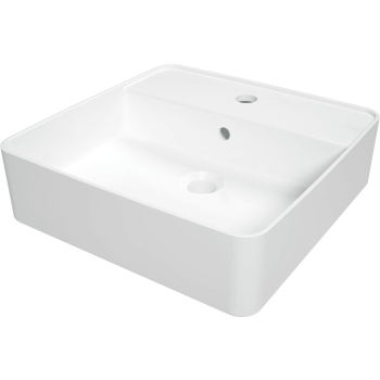Umywalka ceramiczna nablatowa z wyspą na baterię