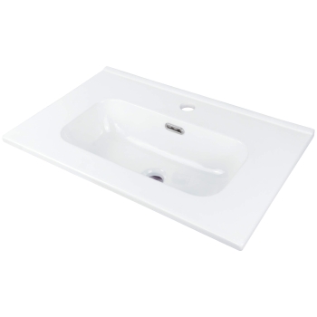 Umywalka ceramiczna wpuszczana w blat - 60 cm