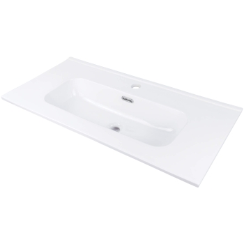 Umywalka ceramiczna wpuszczana w blat - 80 cm