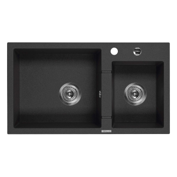 Zlewozmywak granitowy 2-komorowy - Space-Saver