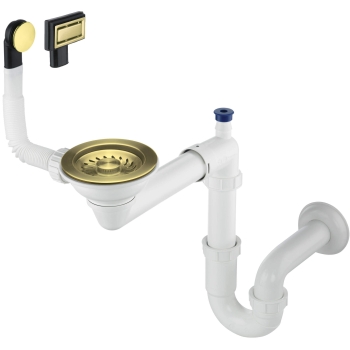 Syfon do zlewozmywaka granitowego 1-komorowego - Space-Saver