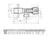 Zawór grzybkowy do pralki 1/2 x 3/4 ( DN15 x DN20 ) PROFF VALVEX
