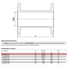 Króciec dwukołnierzowy FF 80 L-1000 8 otworowy, żeliwo sferoidalne AVK