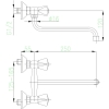 STANDARD BATERIA KUCHENNA ŚCIENNA 250 MM, CHROM KFA
