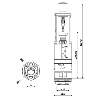 Zawór spustowy do KOMPAKT DUO MAX 3/6L KK-POL