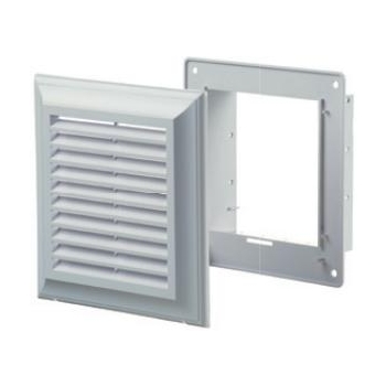 Kratka wentylacyjna 140x300 mm z siatką i kołnierzem prostokątnym 100x255 mm, biała VENTIKA