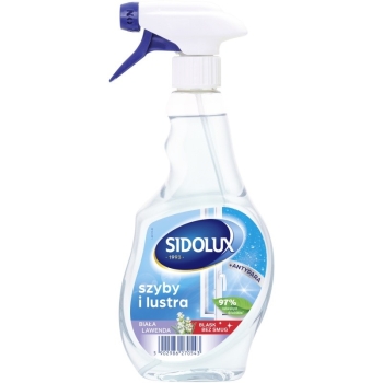 SIDOLUX Crystal Płyn do mycia szyb i luster antypara - biała lawenda 500ml