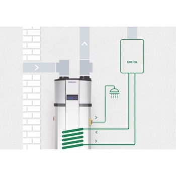 Pompa ciepła powietrzna powietrze-woda do c.w.u. PCWU 200eK 2.5kW 230V HEWALEX