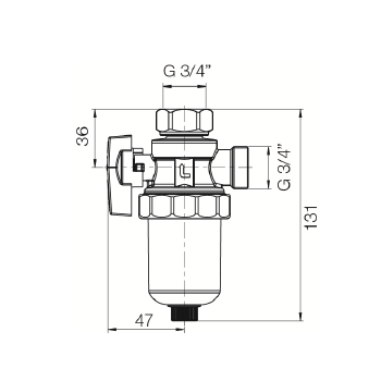 Separator zanieczyszczeń V-Pure DN20 3/4