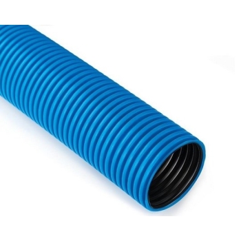 Rura karbowana w kręgach średnica 40mm QRK 40/50 FLEX NIEBIESKA 450N /50m/