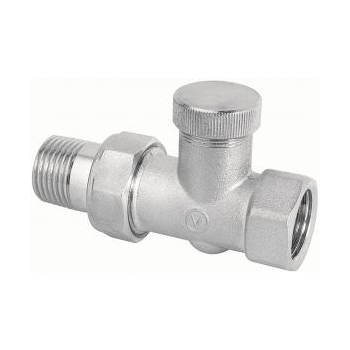 Zawór grzejnikowy powrotny prosty VECTOR niklowany 1/2" ( DN15 ) typ ZO-P-15 VALVEX