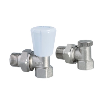 Zestaw grzejnikowy tradycyjny kątowy ACTIV PLUS (KS15, ZO-K-15) niklowany 1/2" ( DN15 ) VALVEX