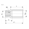 Przedłużka mosiężna 1/2x30mm ( DN15 ) VIEGA