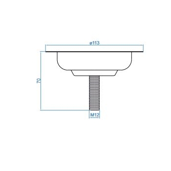 Sitko zlewozmywakowe fi113 śruba 4,5cm korek cedzak INTER-SANO