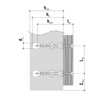 Kołki rozporowe z wkrętem z łbem stożkowym  6/3,5x35mm 80szt. WKRĘT-MET