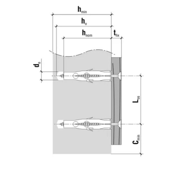 Kołki uniwersalne z wkrętem z łbem stożkowym 8/4.5x60mm (25 sztuk) WKRĘT-MET