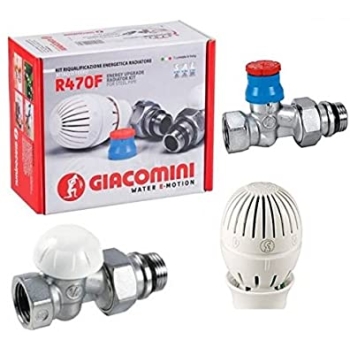 Pakiet termostatyczny prosty, z uszczelnieniem TG clip-clap: R401, R14, R470 1/2" GIACOMINI