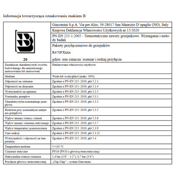 Pakiet termostatyczny prosty, z uszczelnieniem TG clip-clap: R401, R14, R470 1/2