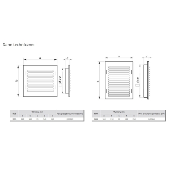 Osłona metalowa skośna 165x165 mm z siatką, chrom VENTIKA