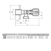 Zawór kątowy grzybkowy BASE 1/2x1/2 ( DN15 x DN15 ) VALVEX
