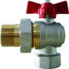 Zawór kulowy ze śrubunkiem KĄTOWY 1/2" ( DN15 ) STANDARD GOSHE
