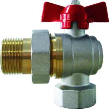 Zawór kulowy ze śrubunkiem KĄTOWY 3/4" ( DN20 ) STANDARD GOSHE