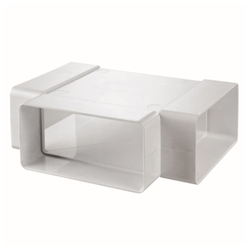 Trójnik płaski 110x55 mm, biały VENTIKA