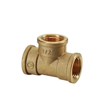Trójnik mosiężny nakrętny śrutowany TWIST 1/2" VALVEX