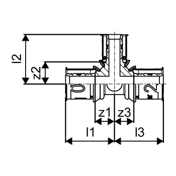 Uponor S-Press PLUS trójnik redukcyjny 20-16-16