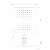 SLIMLINE deszczownica, 20 x 20 cm CZARNY MAT OMNIRES