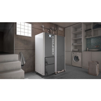 Kocioł automatyczny peletowy, pellet GAMMA 10 kW podajnik z lewej strony DEFRO