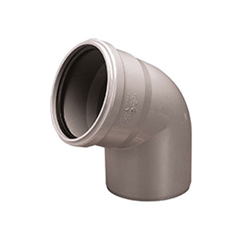 Kolano kanalizacyjne PVC 75/45 SZARE WAVIN