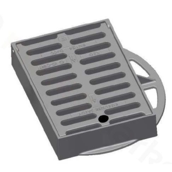 Wpust ściekowy żeliwny D400 H-115 3/4 kołnierz FANSULD OMNIA 600X400QUICK BLOCK, ZAWIAS