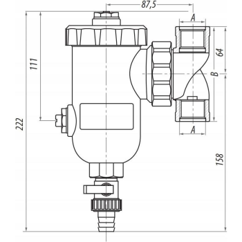 Separator zanieczyszczeń + powietrza 3/4