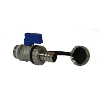 Zawór spustowy do pieca 1/2" ( DN15 ) NIEBIESKI GOSHE