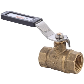 Zawór kulowy wodny GW/GW 1/2" ( DN15 ) PN40 RĄCZKA z dławicą, uszczelnienie dynamiczne, mosiądz DZR, kula zaworu z nanopowłoką antykamienną S40PRO CAL