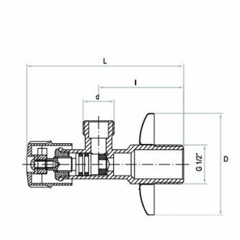 Zawór grzybkowy do baterii 1/2 x 3/8  ( DN15 x DN10 ) GOSHE