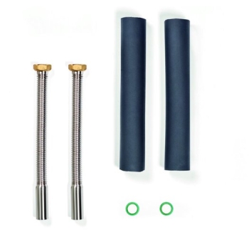 Podłączenie hydrauliczne c.o. uniTOWER, zawiera: 2 podłączenia elastyczne 2x425mm(stal nierdzewna, elastyczna, zakończenie na zacisk DN35-G 1/1/4”), i