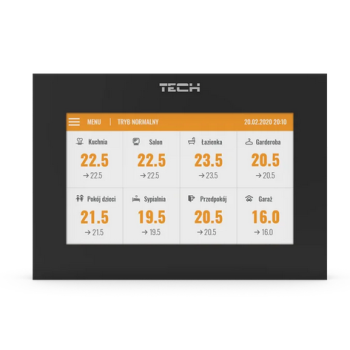 Bezprzewodowy panel kontrolny do listwy L-8 (montażpodtynkowy) CZARNY TECH