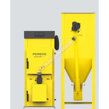 Kocioł, piec na pellet, pelet, peletowy QMPELL EVO 12 kW sterownik Ecomaxx 920P1 TOUCH PLUM PEREKO