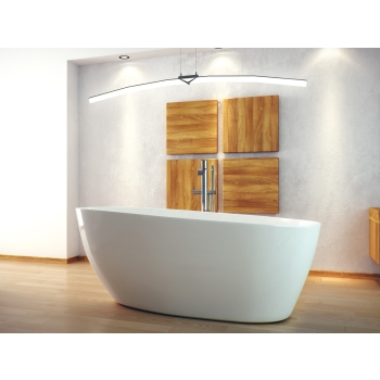 Wanna wolnostojąca GOYA 160 + klik-klak chrom standard, biały połysk BESCO
