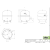 Naczynie przeponowe CO 35L N-35, przyłącze 3/4