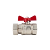 Zawór odcinający kulowy z obrotową nakrętką z możliwością plombowania, z motylkiem aluminiowym SPIN 1''x1" ( DN25 x DN25 ) do wodomierzy VALVEX