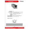 Korytko betonowe ruszt żeliwny V150/200 1m 210x220 E600 WIBROPRASOWANE BIELBET