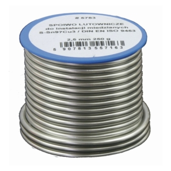 Lut miękki, spoiwo lutownicze 3mm 250g SN97CU3
