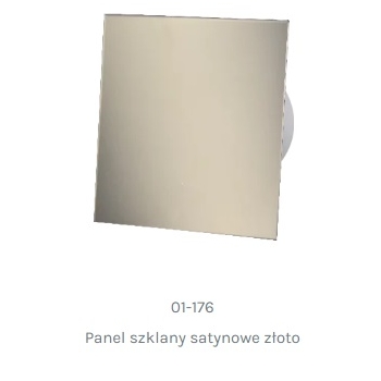 Panel szklany satynowe złoto dla wentylatorów dRim 100/125 airRoxy