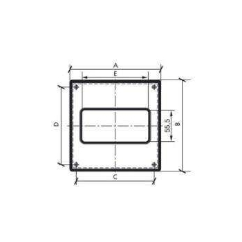 Kołnierz 110x55 przyścienny 155/155 (kpl.2szt) airRoxy