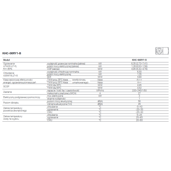 Pompa ciepła powietrze-woda monoblok, ARCTIC 6 kW 230V, grzałka 3kW, Wi-Fi, MODBUS KHC-06RY1 KAISAI